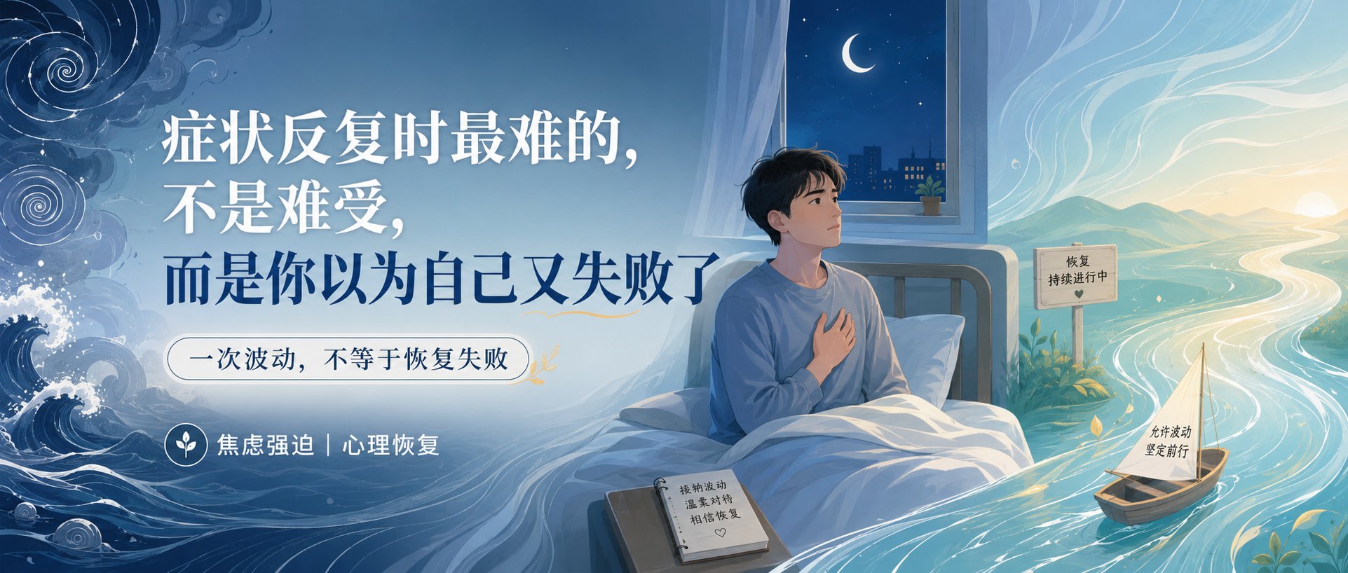 强迫症状波动和反复时最难的，不是难受，而是你以为自己又失败了